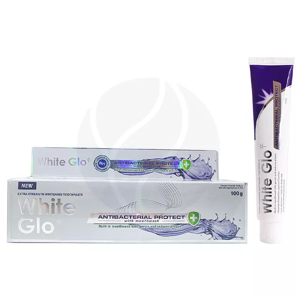 Изображение товара White Glo Antibacterial protect with mouthwash паста зубная 2в1, 100г Изображение товара White Glo Antibacterial protect with mouthwash паста зубная 2в1, 100г