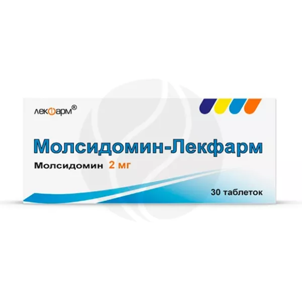 Изображение товара Молсидомин-Лекфарм таблетки 2 мг для профилактики стенокардии, 30 шт