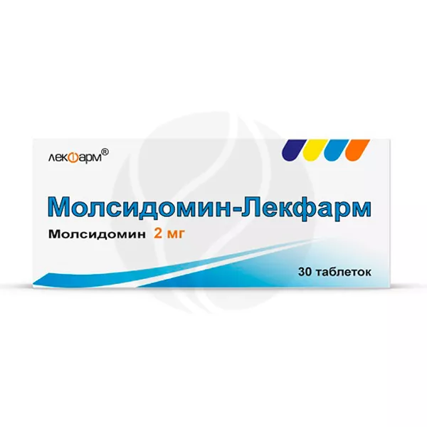 Изображение товара Молсидомин-Лекфарм таблетки 2 мг для профилактики стенокардии, 30 шт