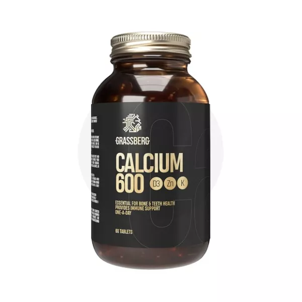 Изображение товара Грассберг Кальций 600+Д3+Цинк+К таблетки №60 для костей и иммунитета