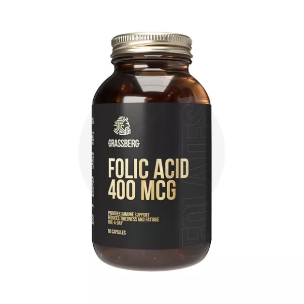 Изображение товара Grassberg Фолиевая кислота капсулы 400мкг 60 шт Великобритания