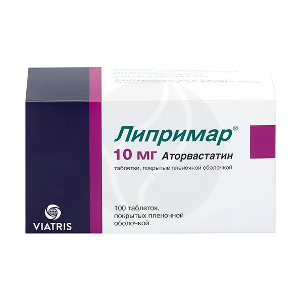 Изображение товара Липримар таблетки покрыт. п/о 10мг, №100 Виатрис Изображение товара Липримар таблетки покрыт. п/о 10мг, №100 Виатрис
