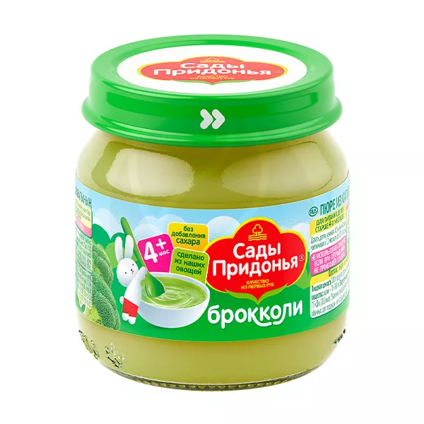 Изображение товара Пюре из капусты брокколи для детей от 4 месяцев 80г Сады Придонья Изображение товара Пюре из капусты брокколи для детей от 4 месяцев 80г Сады Придонья