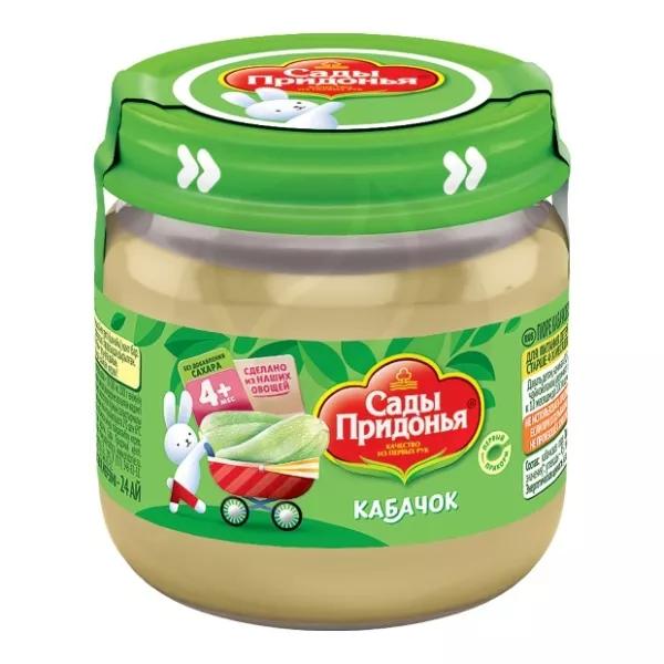 Изображение товара Сады Придонья пюре кабачок (4+мес), 80г
