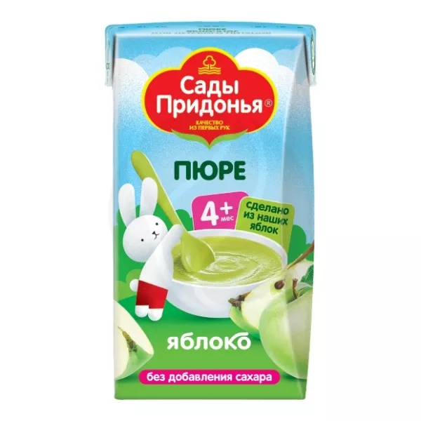 Изображение товара Сады Придонья пюре яблоко (4+мес), 125г