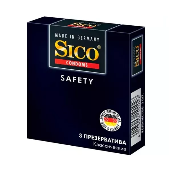 Изображение товара Презервативы Sico Safety классические, №3, натуральный латекс, силиконовая смазка Изображение товара Презервативы Sico Safety классические, №3, натуральный латекс, силиконовая смазка