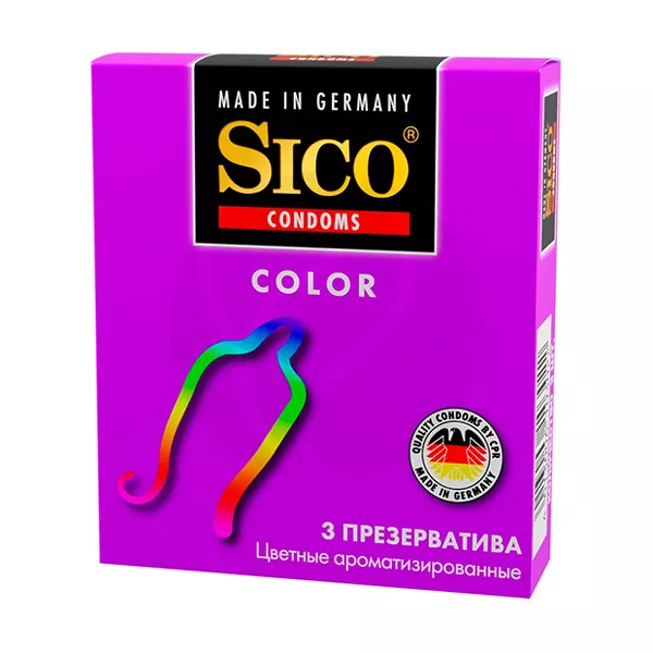 Изображение товара Sico Color презервативы цветные ароматизированные, 3шт Изображение товара Sico Color презервативы цветные ароматизированные, 3шт
