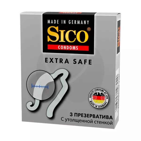 Изображение товара Sico Extra safe презервативы с утолщенной стенкой 3 шт безопасная защита