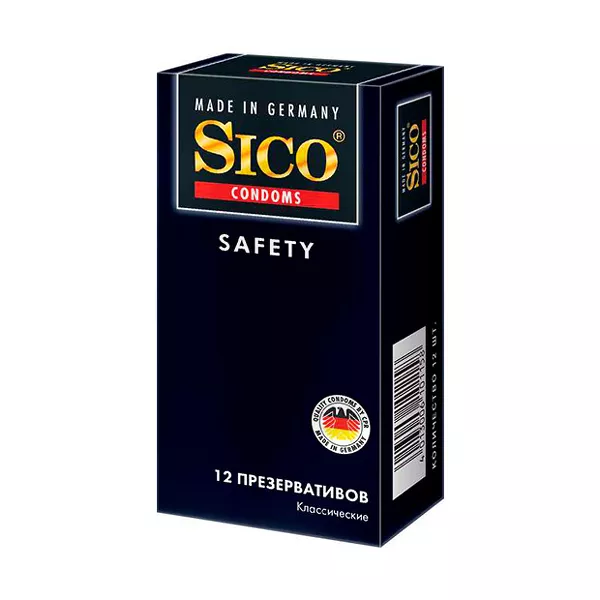 Изображение товара Sico Safety классические презервативы из натурального латекса, 12 шт Изображение товара Sico Safety классические презервативы из натурального латекса, 12 шт