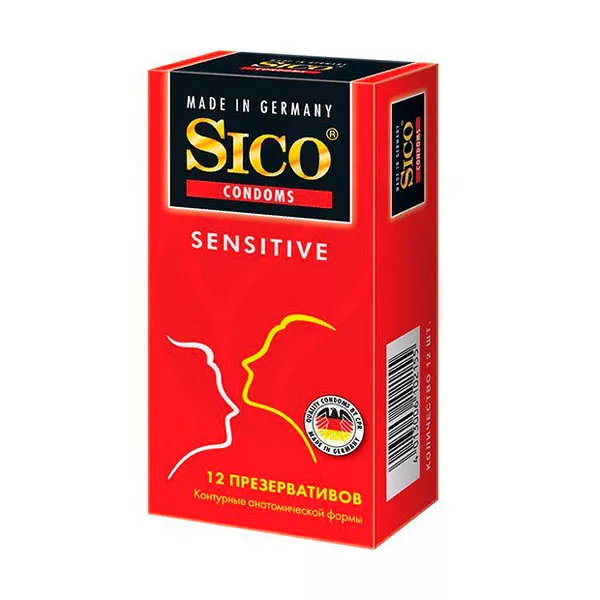Изображение товара Презервативы Sico Sensitive анатомической формы, 12 штук Изображение товара Презервативы Sico Sensitive анатомической формы, 12 штук