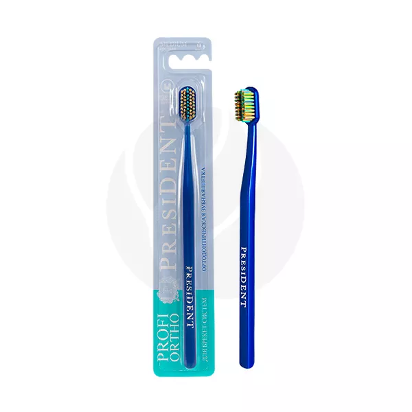Изображение товара Зубная щетка PresiDENT PROFI ORTHO ортодонтическая средняя специальные щетины для брекетов Изображение товара Зубная щетка PresiDENT PROFI ORTHO ортодонтическая средняя специальные щетины для брекетов