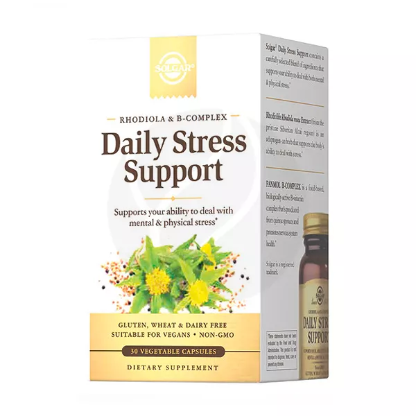 Изображение товара Solgar Дневной стресс-контроль капсулы 30 шт натуральный комплекс витаминов и экстракта розовой род