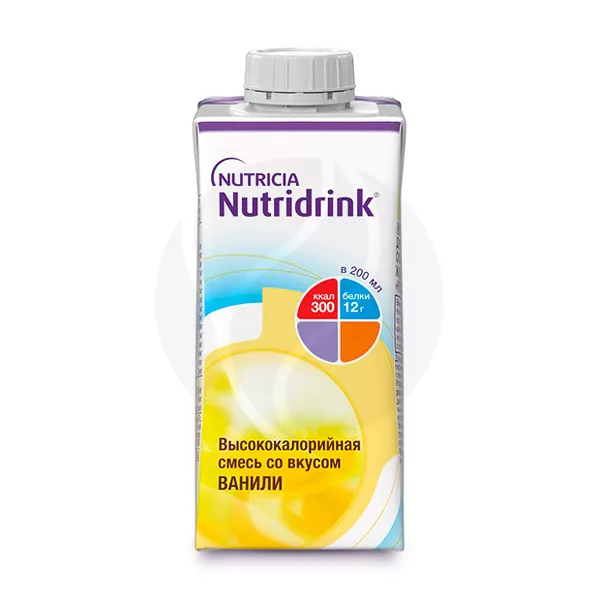 Изображение товара Высококалорийная жидкая смесь Nutridrink со вкусом ванили, 200мл