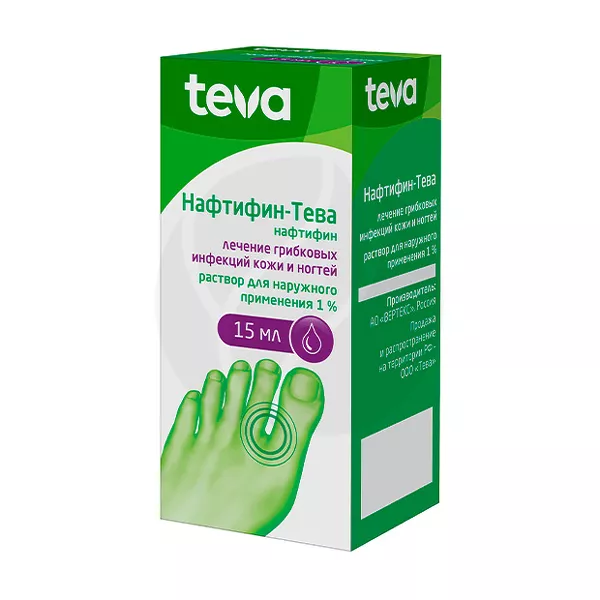 Изображение товара Нафтифин-Тева раствор для наружного применения 1% 15мл 894 рублей Изображение товара Нафтифин-Тева раствор для наружного применения 1% 15мл 894 рублей