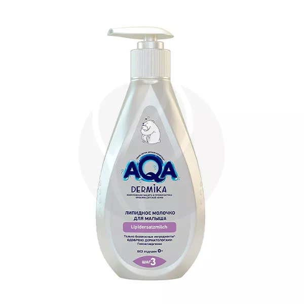 Изображение товара Детское липидное молочко Aqadermika для ухода за кожей малышей 0+ месяцев 250 мл