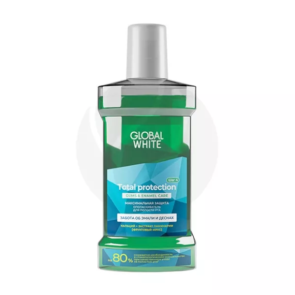 Global white Total Protection ополаскиватель для рта Фруктовый Микс, 300мл