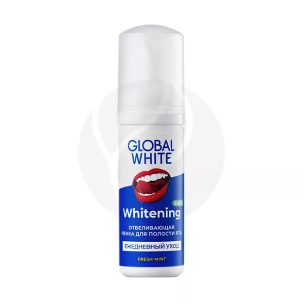 Изображение товара Отбеливающая зубная пенка Global white с экстрактом папайи, 50мл