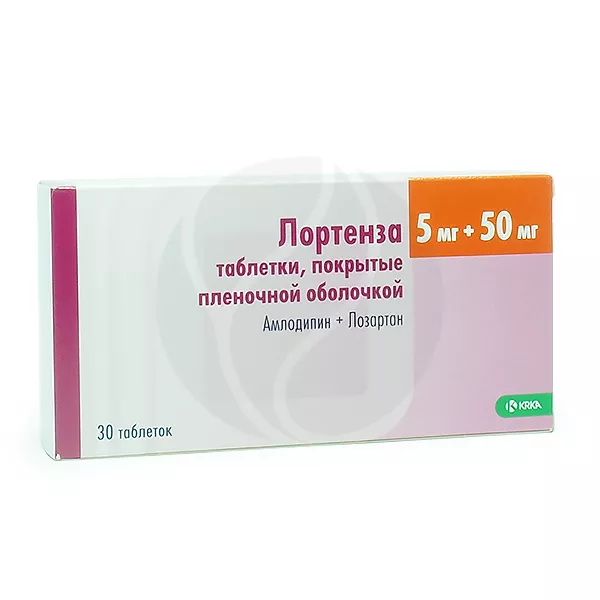 Изображение товара Лортенза таблетки покрыт. п/о 5мг+50мг, №30 Изображение товара Лортенза таблетки покрыт. п/о 5мг+50мг, №30