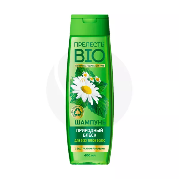 Изображение товара Прелесть BIO шампунь для волос природный блеск для всех типов волос, 400мл