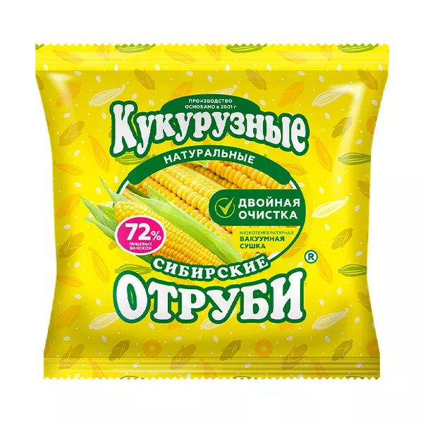 Изображение товара Сибирские отруби кукурузные натуральные, 180г Изображение товара Сибирские отруби кукурузные натуральные, 180г