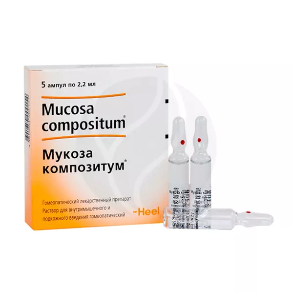 Изображение товара Мукоза композитум Раствор гомеопатический для инъекций, комплексное лечение воспалений Изображение товара Мукоза композитум Раствор гомеопатический для инъекций, комплексное лечение воспалений