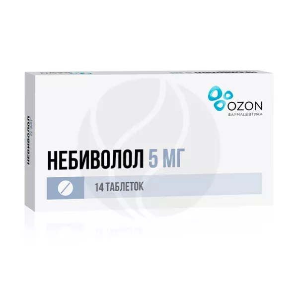Изображение товара Небиволол-Озон таблетки 5мг 14 шт для снижения давления и сердечно-сосудистой поддержки