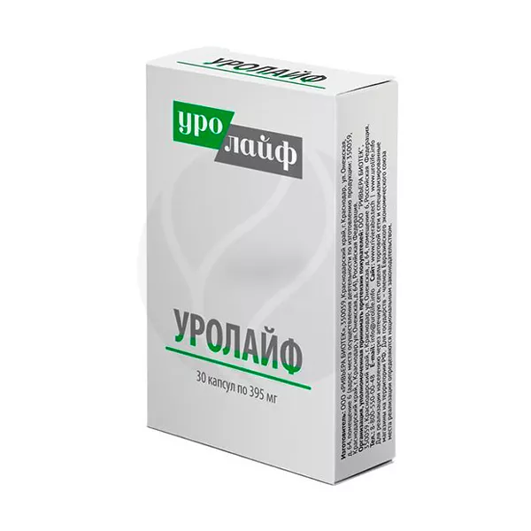 Изображение товара Уролайф капсулы 395мг, №30 Изображение товара Уролайф капсулы 395мг, №30