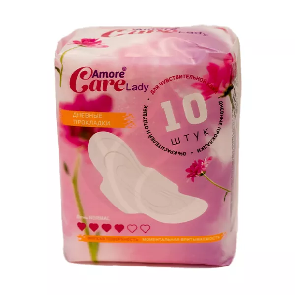 Изображение товара Amore Care Normal прокладки №10 для ежедневной гигиены комфорт и надежность
