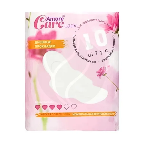 Изображение товара Amore Care Normal прокладки №10 для ежедневной гигиены комфорт и надежность
