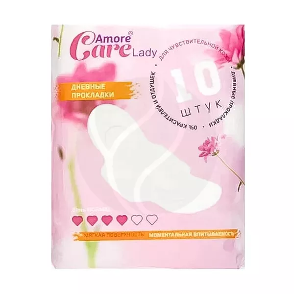 Изображение товара Amore Care Normal прокладки, 10шт Изображение товара Amore Care Normal прокладки, 10шт