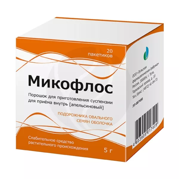 Микофлос порошок д/пригот.сусп. д/приема внутрь апельсин, №20