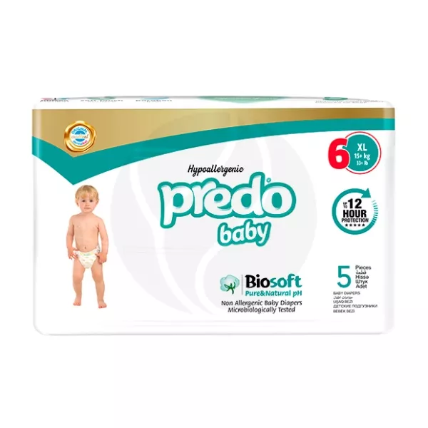 Изображение товара Predo Baby Biosoft подгузники 6 (15+ кг) №5 надежная защита и комфорт для малышей