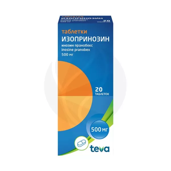 Изображение товара Изопринозин таблетки 500мг 20 штук Lusomedicamenta для иммунной поддержки и вирусных инфекций Изображение товара Изопринозин таблетки 500мг 20 штук Lusomedicamenta для иммунной поддержки и вирусных инфекций