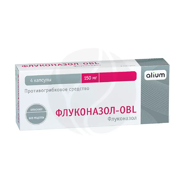 Изображение товара Флуконазол-OBL капсулы 150мг, 4 шт эффективность и безопасность от АЛИУМ