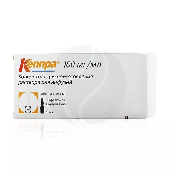 Изображение товара Кеппра концентрат для приготовления раствора для инфузий 100мг/мл, 5мл №10