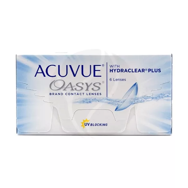 Изображение товара Контактные линзы Acuvue Oasys R8,4 (-5,50 D), 6 шт - двухнедельные для коррекции зрения Изображение товара Контактные линзы Acuvue Oasys R8,4 (-5,50 D), 6 шт - двухнедельные для коррекции зрения