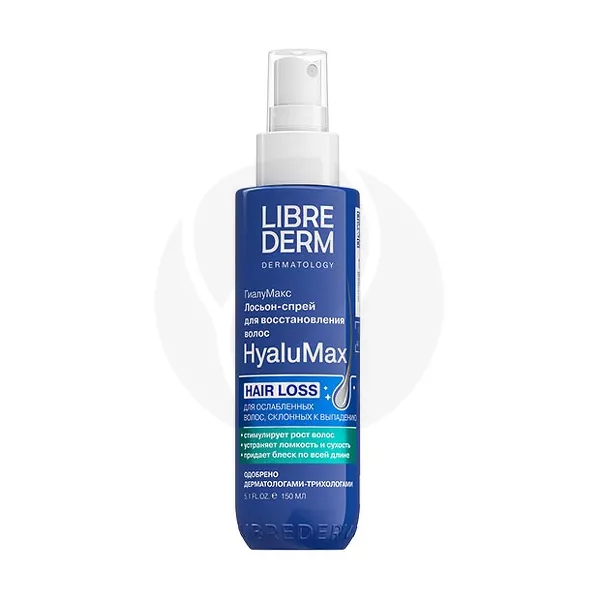 Изображение товара Librederm HyaluMax лосьон-спрей гиалуроновый для восстановления волос по всей длине, 150мл Изображение товара Librederm HyaluMax лосьон-спрей гиалуроновый для восстановления волос по всей длине, 150мл