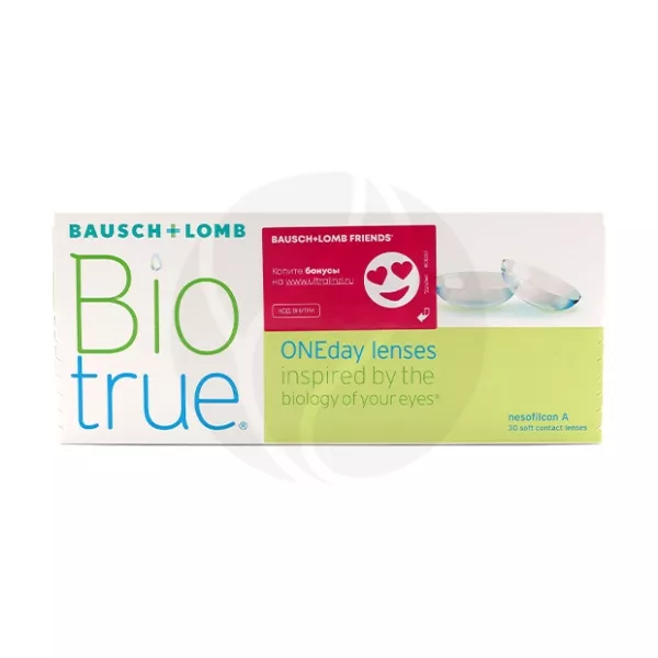 Изображение товара BioTrue ONEday контактные линзы R8,6 -1,25 D, 30 шт