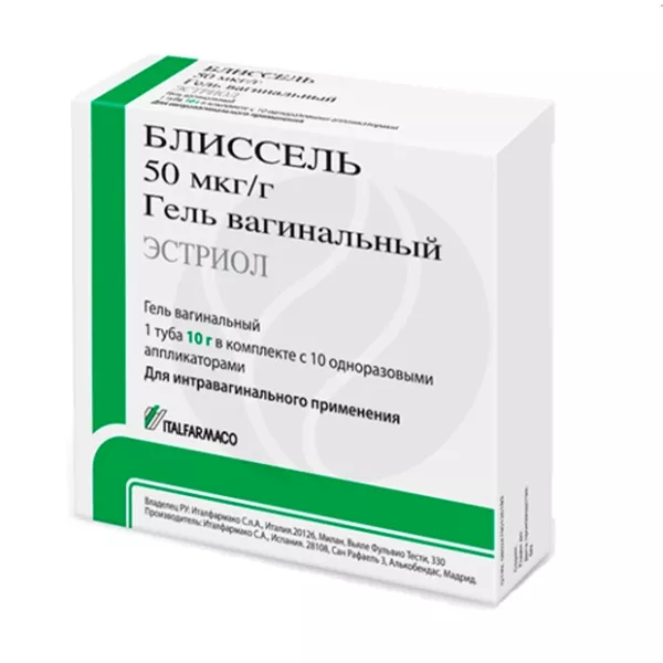 Блиссель гель вагинальный 50мкг/г, 1 туба 10г с аппликатором №10