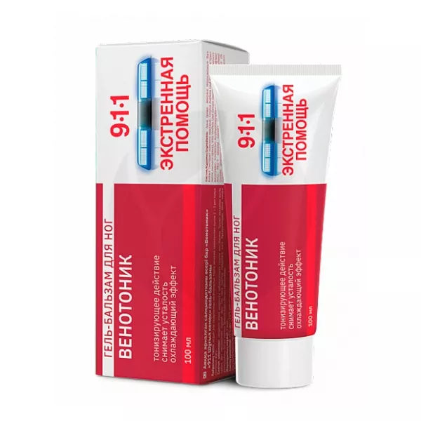Изображение товара 911 Венотоник гель-бальзам для ног 100 мл для усталости и отечности