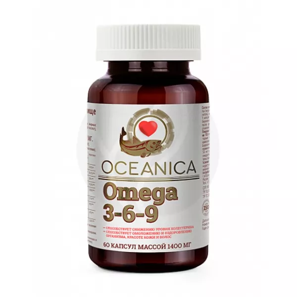 Изображение товара Океаника Омега-3-6-9 капсулы 60 шт для здоровья сердца и мозга