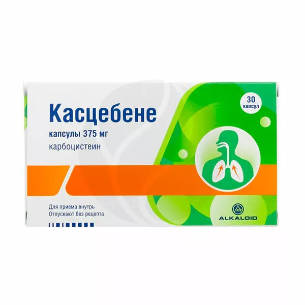 Изображение товара Касцебене капсулы 375 мг №30 от кашля и простуды