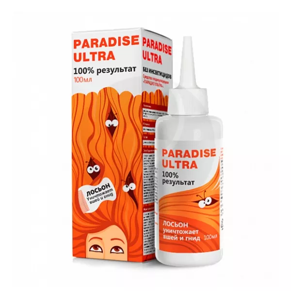 Изображение товара Парадиз Ультра педикулицидный лосьон 100 мл для борьбы с вшами и гнидами