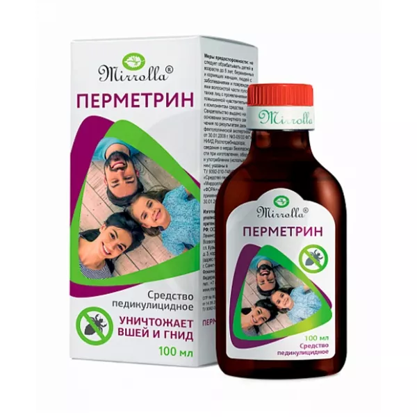 Изображение товара Мирролла Перметрин Фора+ средство педикулицидное шампунь 100 мл