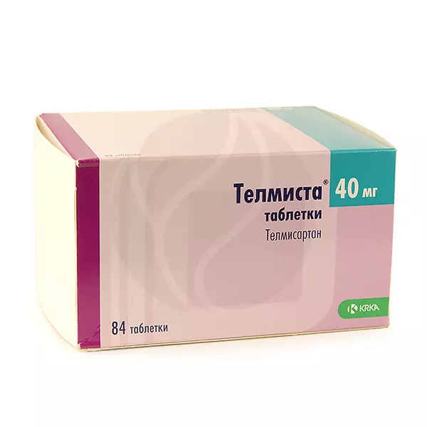 Изображение товара Таблетки Телмисартан 40 мг Krka - гипотензивное средство Изображение товара Таблетки Телмисартан 40 мг Krka - гипотензивное средство