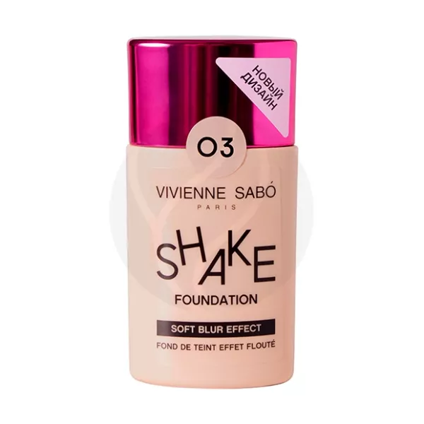 Изображение товара Тональный крем-флюид для лица Vivienne Sabo Shakefoundation 03 25мл натуральный блюр эффект