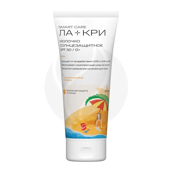 Изображение товара Ла-кри Smart Care солнцезащитное молочко SPF50 0+ мес 200мл для защиты детской кожи