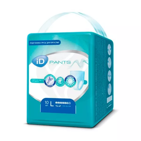 Изображение товара ID PANTS подгузники-трусики размер L 100-135 см №10 бельгия