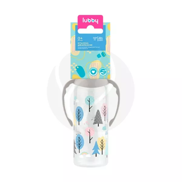 Изображение товара Lubby бутылочка для кормления с силиконовой соской медленного потока (0+мес), 250мл