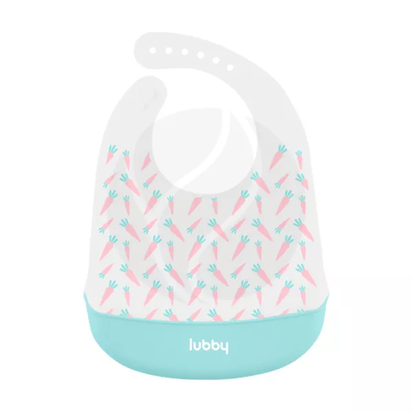 Изображение товара Силиконовый нагрудник Lubby с карманом регулируемый для детей от 6 месяцев Изображение товара Силиконовый нагрудник Lubby с карманом регулируемый для детей от 6 месяцев